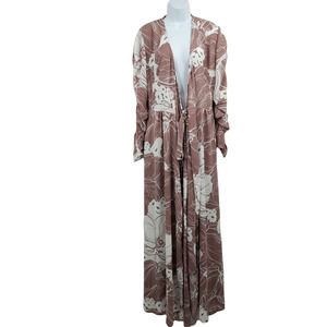 Floral Brown Midi Dress